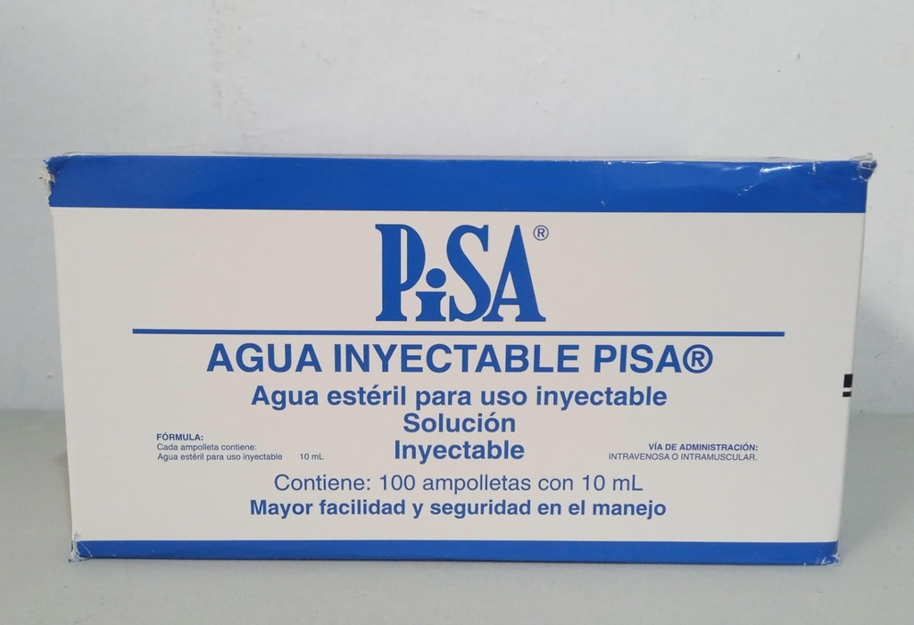 AGUA PARA INYECTABLES I.V. (MEDICINAL) AMPOLLA 10 ML PARA INYECTABLES I.V. (MEDICINAL) AMPOLLA 10 ML DM