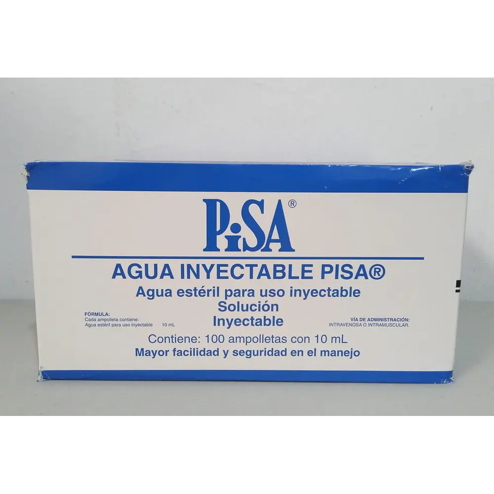 Agua para Inyectables Ampolla plástica 10ml Pisa