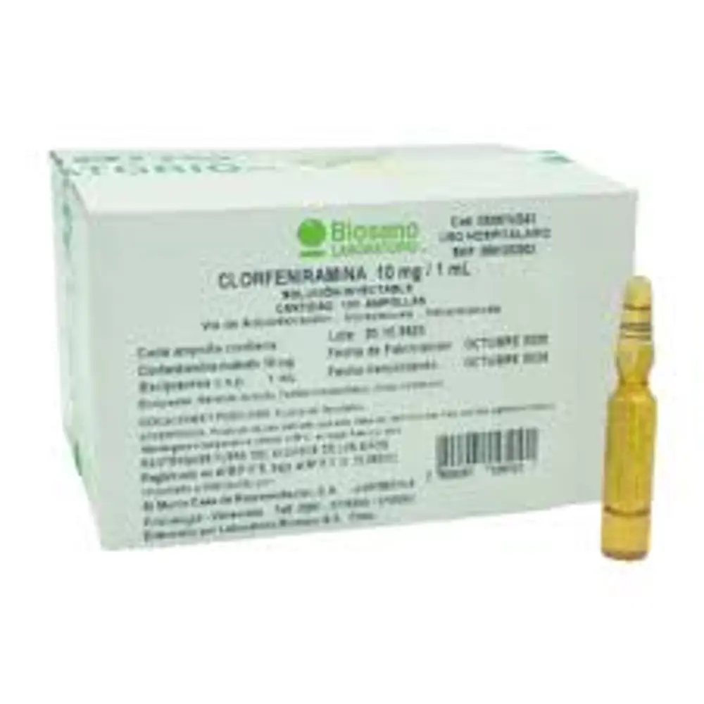 Clorfenamina Maleato 10mg/ml sol.inyectable
