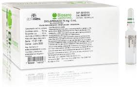 Diclofenaco Sodico 75 mg/3ml sol.inyectable