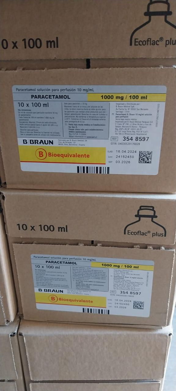 PARACETAMOL 10MG/ML 100ML Solución para Perfusión c10 BBRAUN