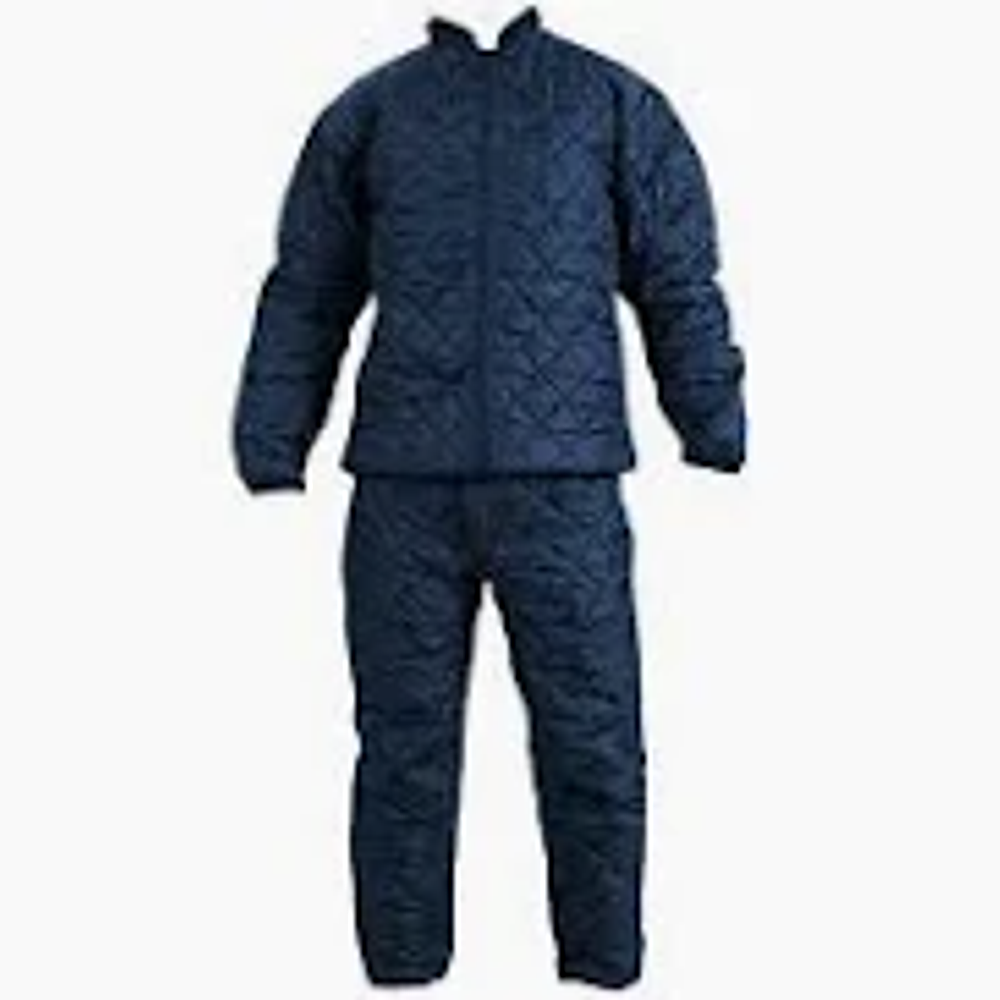 Pijama térmico acolchado conjunto chaqueta pantalon azul marino extra grande 5xl