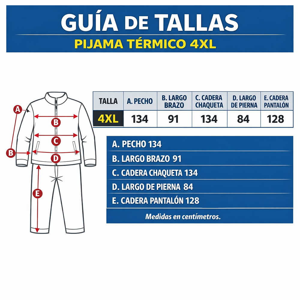 Pijama térmico acolchado conjunto chaqueta pantalon azul marino extra grande 4xl 2