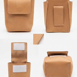 Funda de cuero o sueleta para autorrescatador con ajuste en Velcro Dielectrica