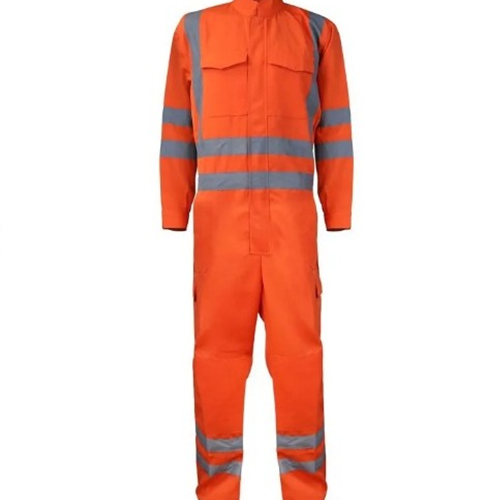 Overol buzo gabardina o Poplin Naranjo extra grande 7xl 3