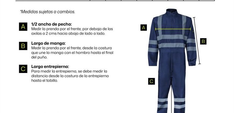 Overol buzo Poplin Azul Marino modelo Manquehue 4xl