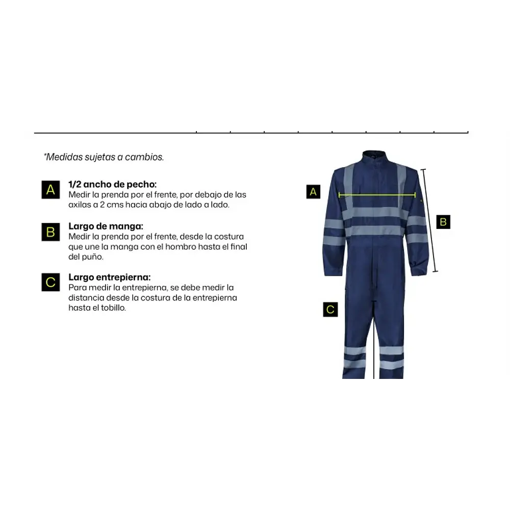 Overol buzo Poplin Azul Marino modelo Manquehue 4xl 1