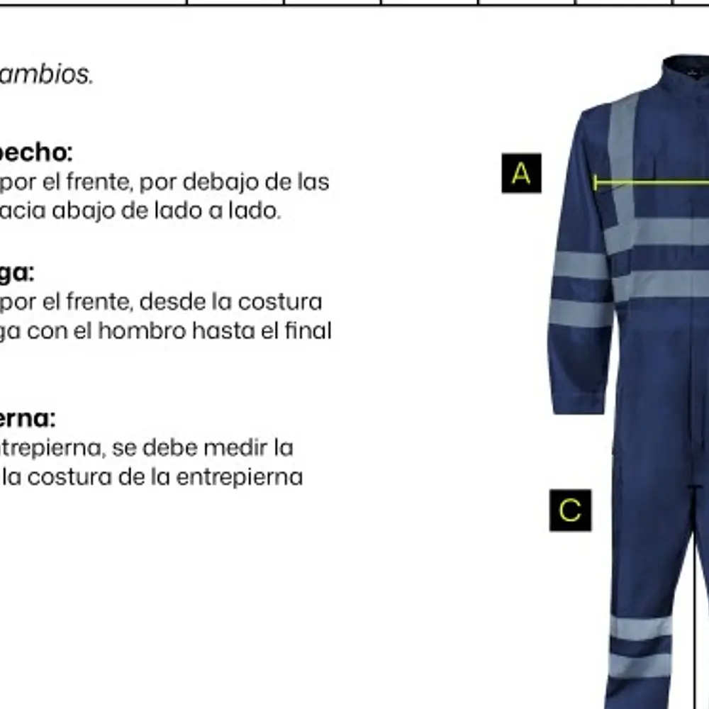 Overol buzo Poplin Azul Marino modelo Manquehue 4xl 1