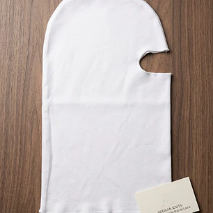 Pasamontaña balaclava esclavina tela Jersey blanco reversible