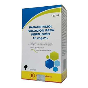  PARACETAMOL SOLUCION PARA PERFUSION 10 mg/ mL - 1 BP - OTSUKA (BIOSANO) 
