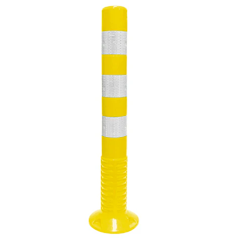 Hito Vial Amarillo Poliuretano | 75Cm | Con 3 Cintas Incluye Pernos De Anclaje