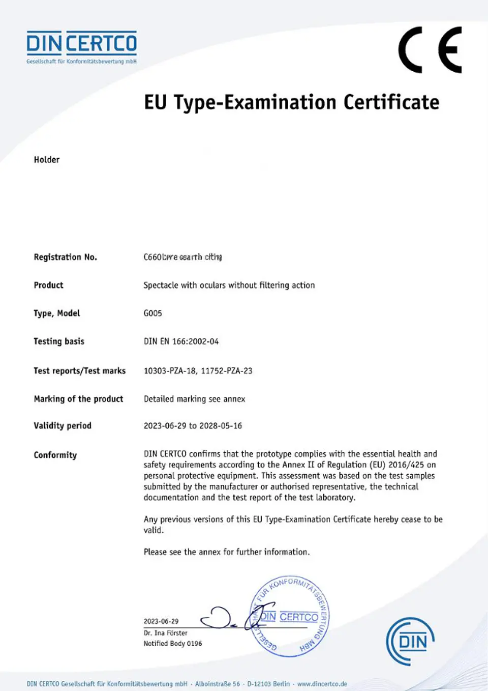 Antiparras De Seguridad Ce En 166 2