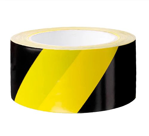 Cinta demarcatoria amarilla y negra 50 mm × 33 m
