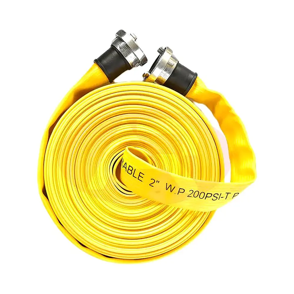 Manguera de incendio Durable Hose amarilla 2″ × 25 m con uniones Storz