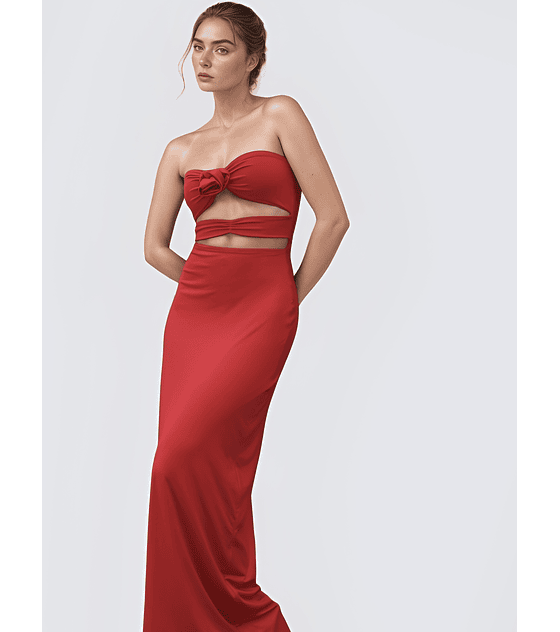 ROSE MAXI DRESS ROJO