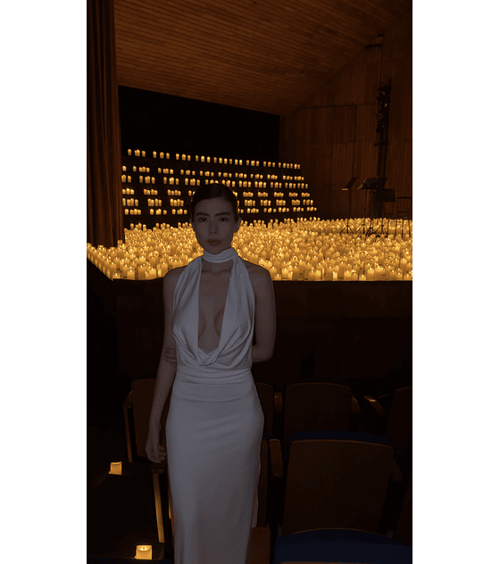 BACK BOW DRESS MARFIL