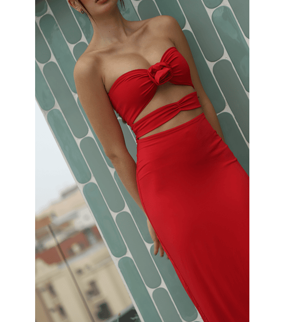 ROSE MAXI DRESS ROJO