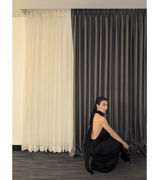 BACK BOW DRESS NEGRO