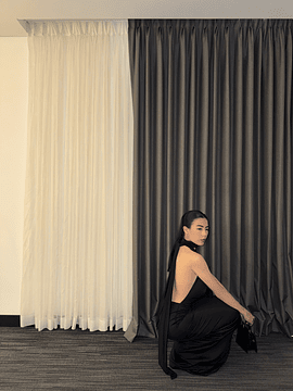 BACK BOW DRESS NEGRO