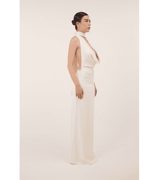 BACK BOW DRESS MARFIL