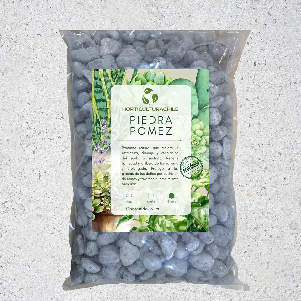 Piedra Pómez para Jardinería – Formatos 5 Litros (Fina y Gruesa) 1