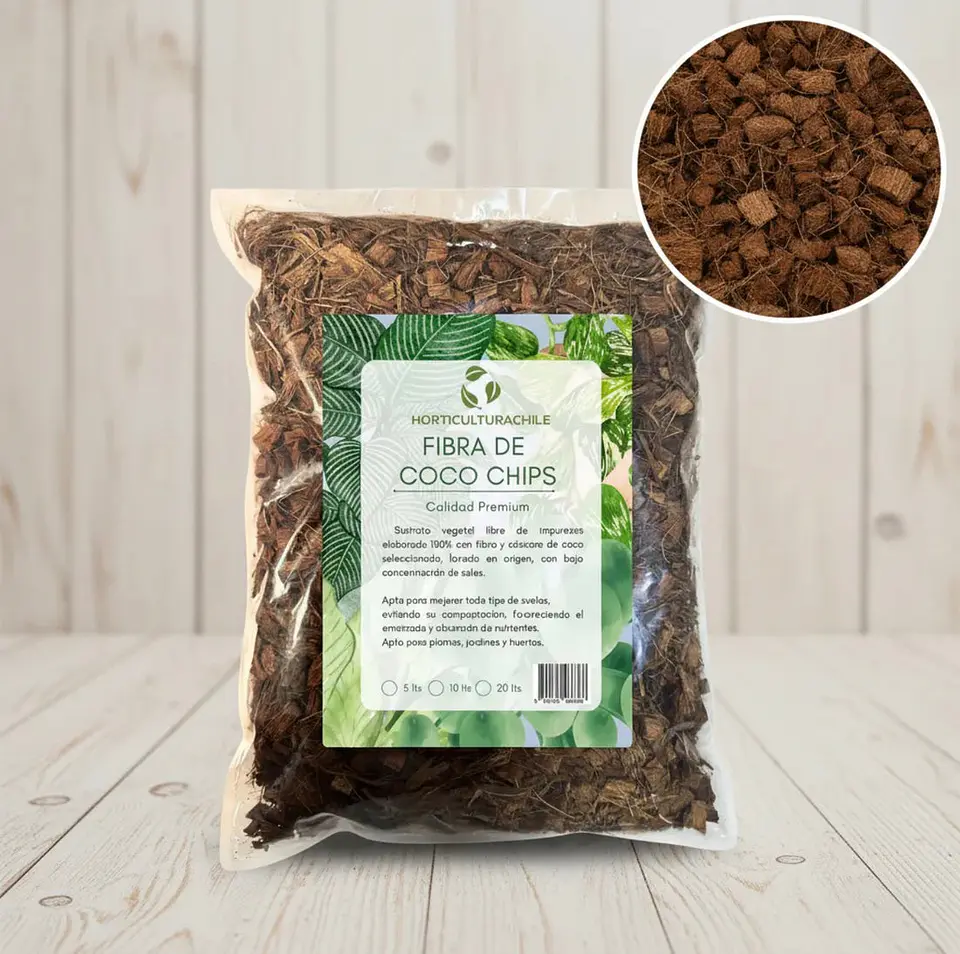 Fibra de Coco en Chips Hidratada – Sustrato Natural 5L 3