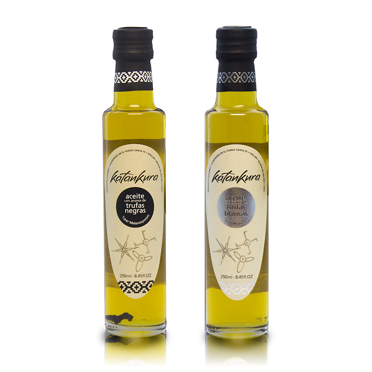 Aceite de oliva con aroma de Trufa Negra + Aceite de oliva con aroma de Trufa Blanca 1
