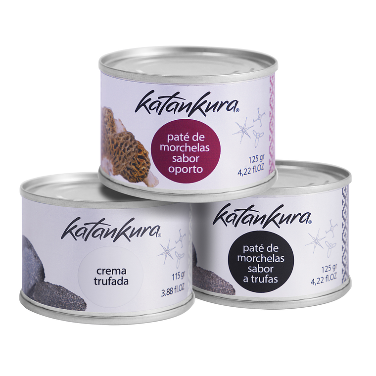 Triple Pack: Paté Hongos Oporto + Paté Hongos Trufado + Crema Trufada 1