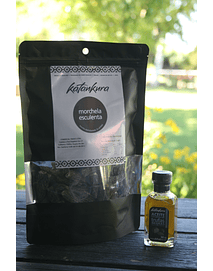 Morchelas deshidratadas, bolsa de 50 gr + aceite de oliva con aroma de trufa negra, 50 ml, 1 unidad