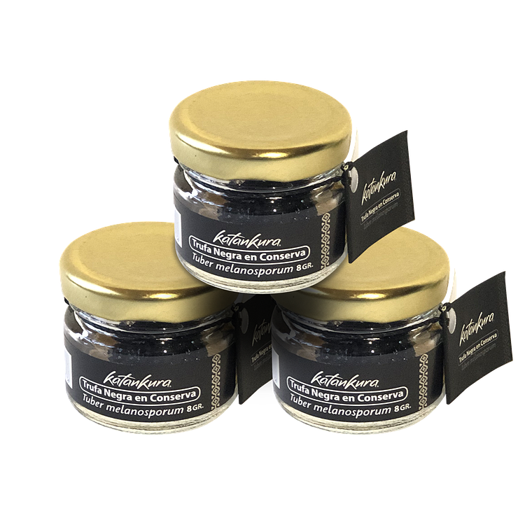 3 - 黒トリュフの塩漬け、8g + マンドリン 2