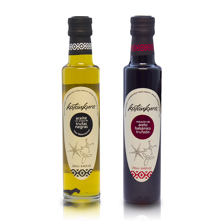 Pack regalo 250 ml- Aceite de oliva con aroma de trufas negras + Reduccioón de Aceto balsámico trufado 4