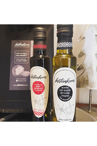 Pack regalo Aceite de oliva con aroma de trufas negras + Reduccion de Aceto balsamico trufado