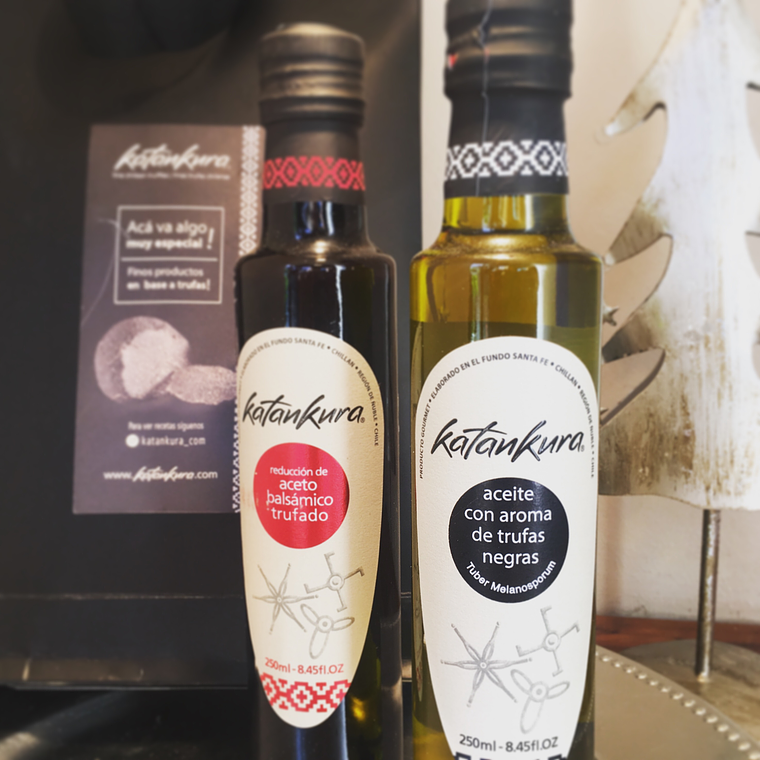 Pack regalo 250 ml- Aceite de oliva con aroma de trufas negras + Reduccioón de Aceto balsámico trufado 3