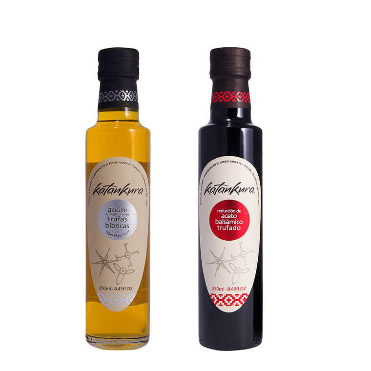 Pack Aceite de oliva con aroma de trufas blancas (250 ml) + Reduccion de Aceto balsamico trufado (250 ml) 1