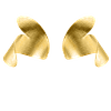 Wind Bloom - Gold Earrings WB-011-O