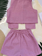 Conjunto infantil bolsillos falda short - Miniatura 3