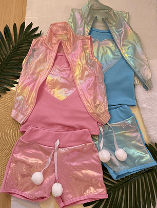 Conjunto infantil Holográfico  3 piezas 