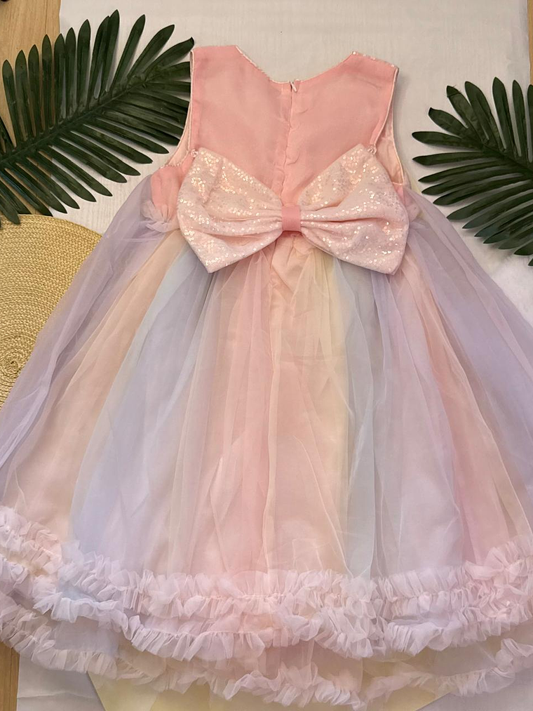 Vestido infantil arcoíris  2