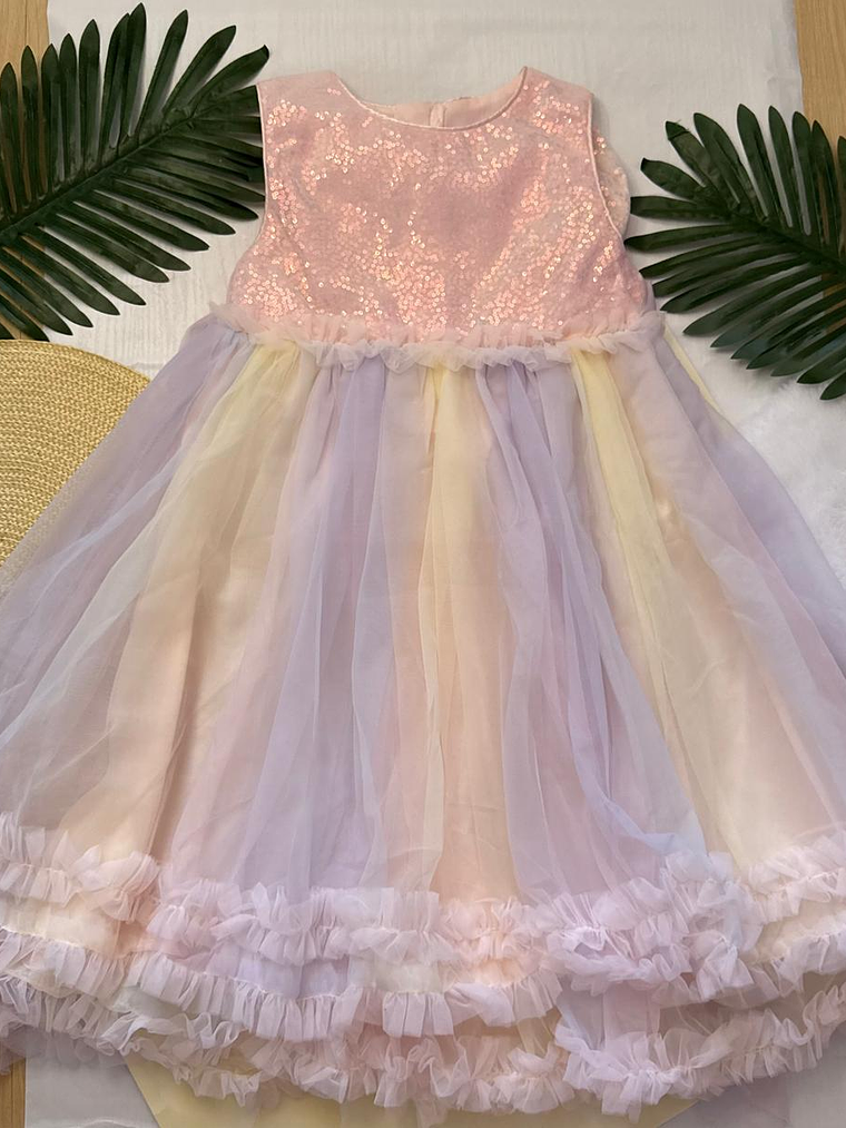 Vestido infantil arcoíris  1