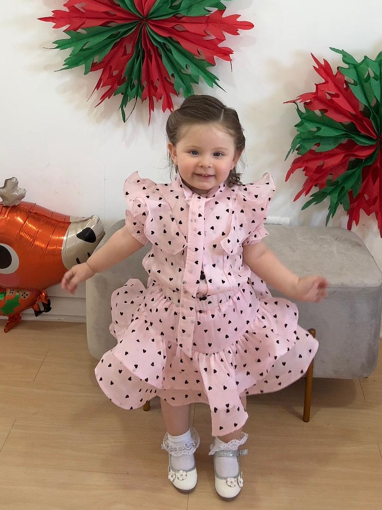 Conjunto infantil corazones 4