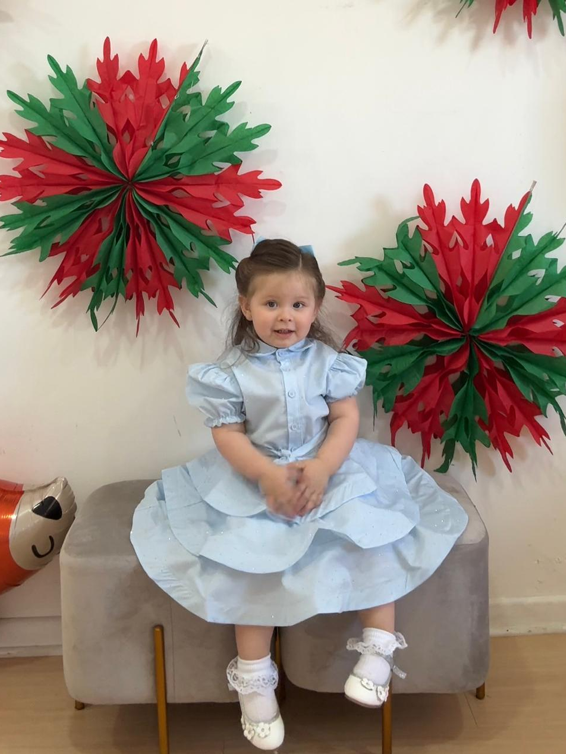 Vestido infantil brillos 4