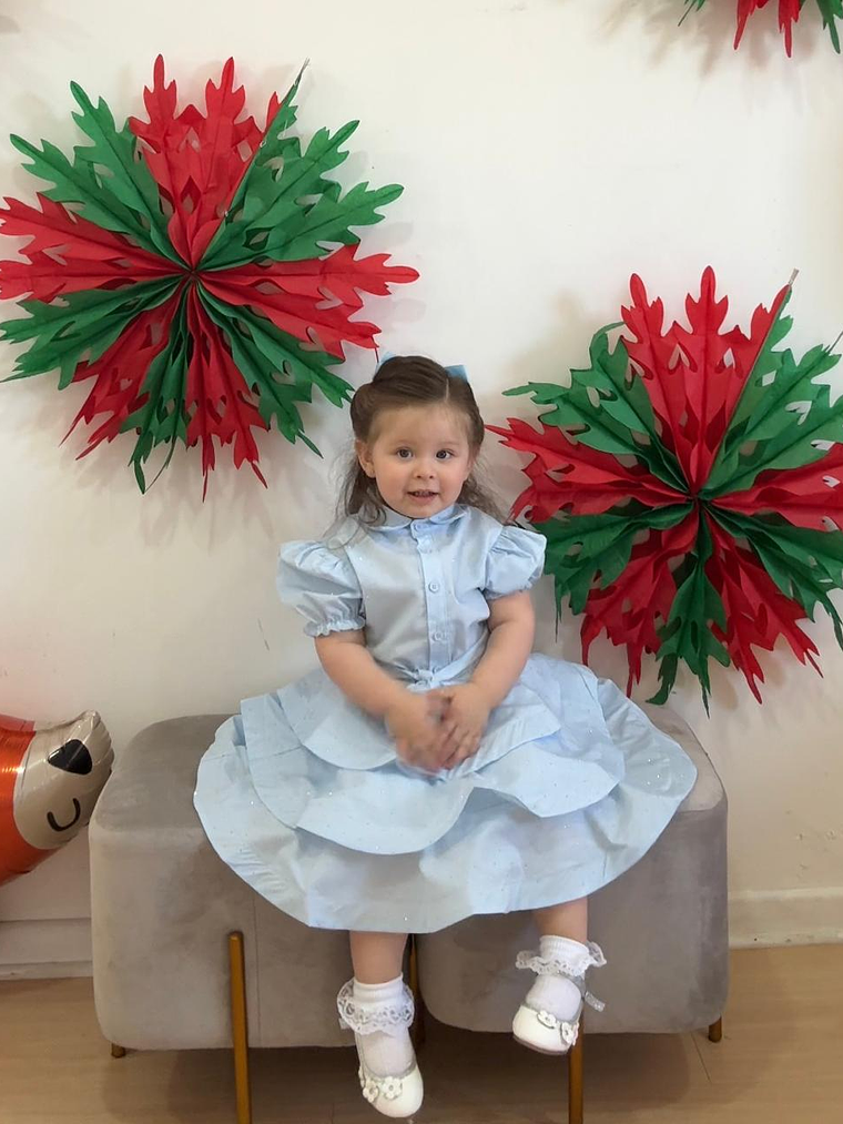 Vestido infantil brillos 4