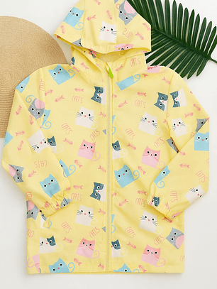 Corta viento infantil gatitos