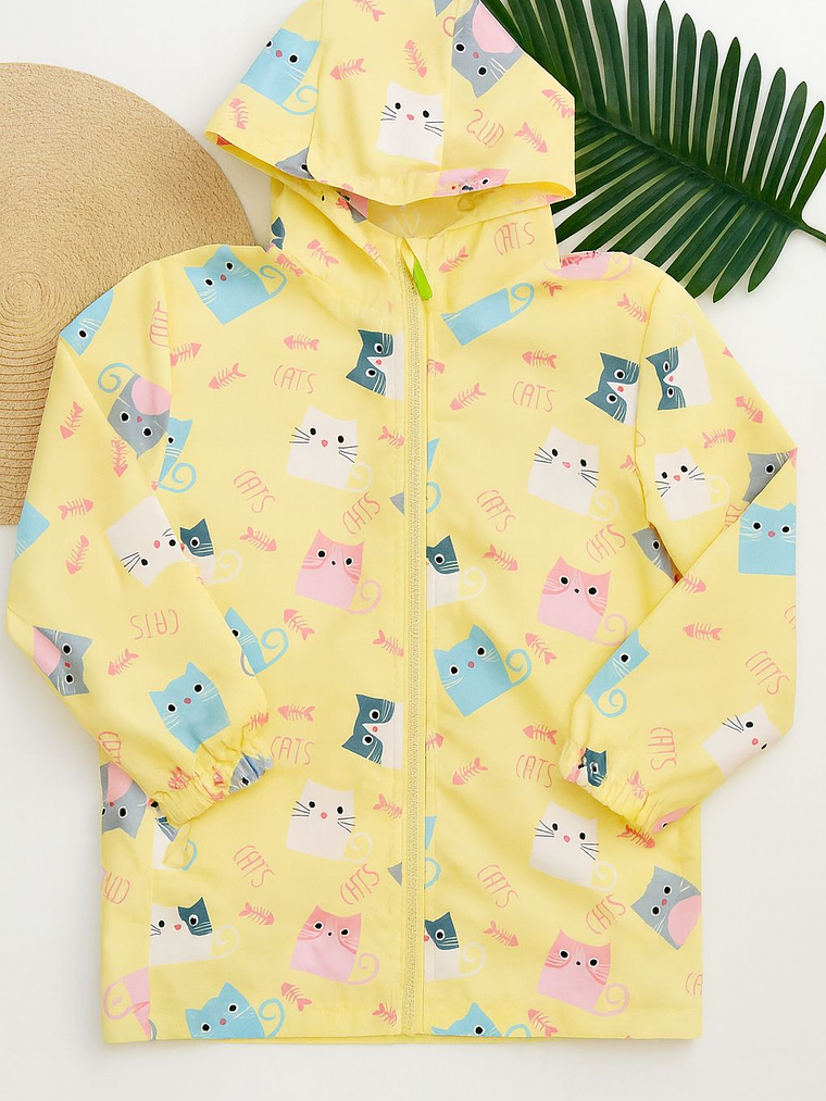 Corta viento infantil gatitos 1