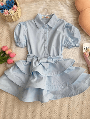 Vestido infantil brillos