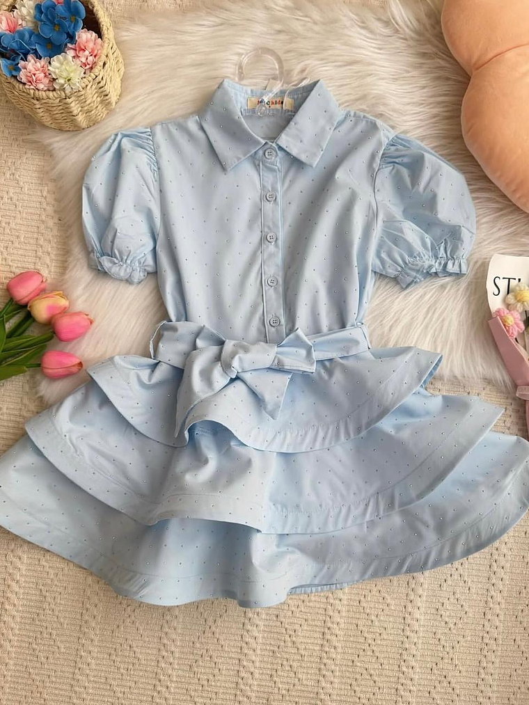 Vestido infantil brillos 1