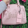 CARTERA JUICY ROSADA LOGO CON TACHAS 