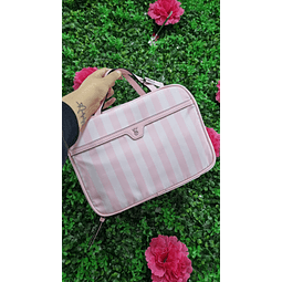 COSMETIQUERO VIAJE VS ROSADO CON RAYAS NUEVA COLECCIÓN