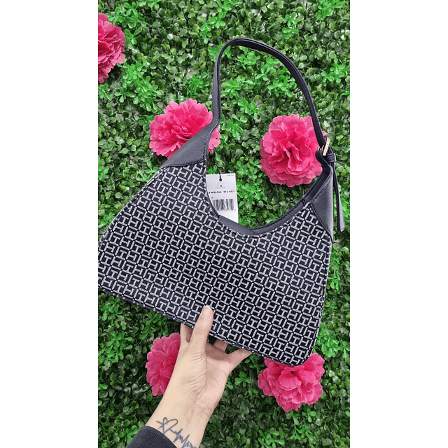 CARTERA LUNA TOMMY HILFIGER AZUL MONOGRAMO BLANCO