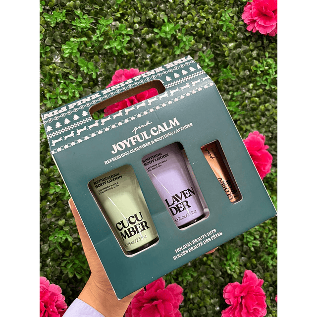 SET JOYFUL CALM PINK (2 CREMAS 75ML + GLOSS)